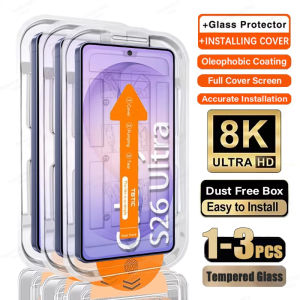 1-3Pcs Full Coverage Tempered Glass Film For Samsung Galaxy S24 FE S25 S26 Ultra S23 S22 Plus Easy Installation Screen Protector