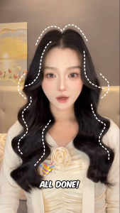 Akiracosme Cold Airflow Volumizing Hair Iron Curved Plate Portable Hair Curler 28mm For Lift Roots French Curly Hair Styling Tool For Beginner 3 Gear Temp Setting