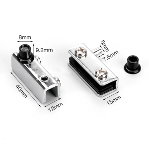 Masely Non-perforated Glass Door Hinge Wine Display Cabinet Hinge Mounted Hinge Set