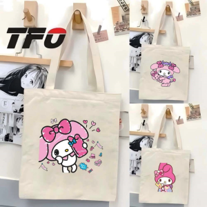 TFO My Melody by Sanrio Universe Character Canvas Tote Bag Versatile Ideal College School Tote Bag