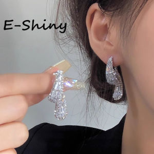 Sparkling Water Drop Design Rhinestone Earrings for Femme Wedding Party Exquisite Earring