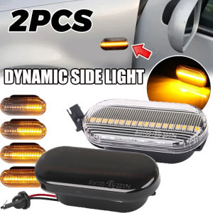 2PCS T10 W5W Car Turn Signal Lamp LED Dynamic Side Marker Signal Lights Blinker Light Modification Accessories for VW Skoda Ford Ford