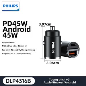 Philips | Đầu Sạc Xe Hơi 2 Cổng Nhanh