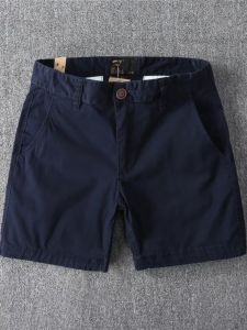 Pure Cotton Mens Summer Slim Fit Casual Workwear Shorts Multicolor 4-Part 3-Part Knee-Exposing Shorts Trendy Youth Style