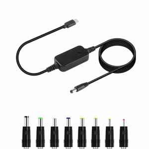 Type C To DC Adapter Cable Adjustable Voltage (5V/9V/12V/15V/20V) With LED Display PD Trigger Cord for Laptop Camera Router