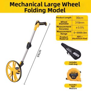deli | High Precision Electronic Wheel Measuring Distance Meter