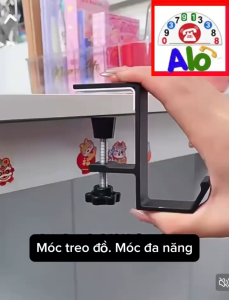Móc Kẹp Cạnh Bàn Có Thể Điều Chỉnh Giá Đựng Đồ Móc Treo Balo Móc Treo Văn Phòng