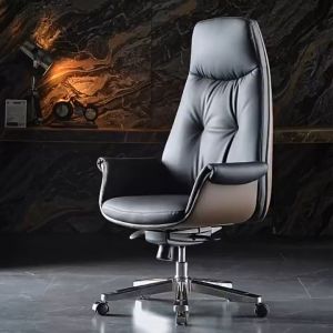 Ergonomic PC Chair Sedentary Office Rotating Chair Home Use Lifting Study Chair High-end Real Leather Boss Chair