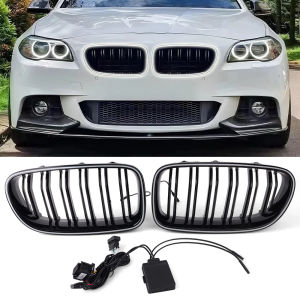 Lưới Tản Nhiệt Kép Màu Đen Bóng Cho BMW 3 Series F30 2012-2019 / 5 Series F10 F11 F18 2010-2017 Chất Liệu ABS Kiểu Dáng Thể Thao