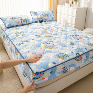 (1PC)Class A Thickened Quilted Waterproof Fitted Bedsheet 3/4/5/6ft. Bed Mattress Cover Bedspread(without Pillowcase)