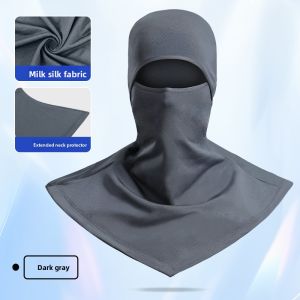 Sun Protection Full Face Mask with Shawl Lycra Ice Silk High Elastic Breathable Anti-UV for Outdoor Activities