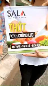 Thớt Kính Cường Lực SALA Cao Cấp Công Nghệ Nhật Bản Dày 10mm Siêu Bền An Toàn Cho Thực Phẩm Cho Mọi Nhà