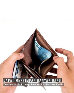 Dompet 3/4 Lipat 2 Cowok Kulit Sapi Full Luar Dalam 16 Slot Kartu Kasual Awet Keren Atjena REVEN