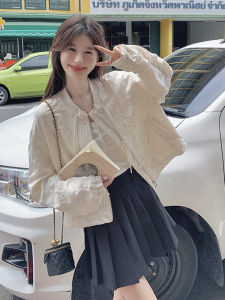 New Chinese Style Short Coat Womens Belted Button up Casual High End Small Fragrance Style Top for Autumn 2025