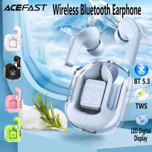 Wireless Bluetooth Earphone 5.3 TWS Bluetooth Headset LED Power Supply DIgital Display Noise Cancelling Headset High Quality Sound HIFI Surround Stereo Sound In-ear Headphones with Mic Sweatproof Transparen Headset Suitable for GameMusicFitness and Work