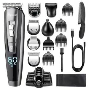 Hatteker | Hatteker 5-in-1 Mens Electric Shaver Multifunctional Grooming Kit Cordless Bald Head Shaving Machine for Men