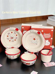 Gift Suitable Aesthetically Pleasing Ceramic Tableware Soup Bowls Set