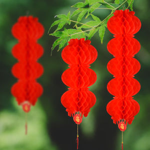 Waterproof CNY Decoration Plastic Paper Lantern Chinese New Year Decoration