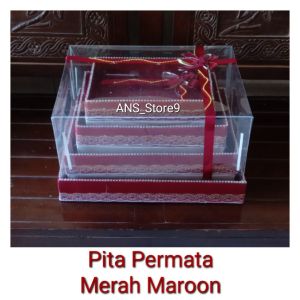 BOX KOTAK HANTARAN SESERAHAN LAMARAN PERNIKAHAN PARCEL TUTUP MIKA 1 SET ISI 4 KOTAK