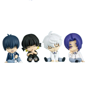 Bandai | 4pcs/set BLUE LOCK Isagi Yoichi Anime Figure Toys Sleeping Collection Animation Model Cute Version Doll Desktop Ornaments
