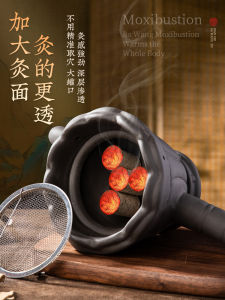 Stone Moxibustion Jar Fire Dragon Jar Chinese Medicine Special Moxibustion Scraping Integrated Overlord Moxibustion Moxa Stick Argy Wormwood Stone Massage Jar
