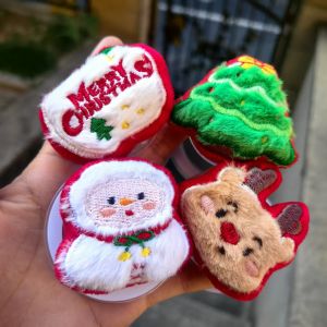 ที่ยึดโทรศัพท์แบบแม่เหล็กสำหรับต้นคริสต์มาส ที่จับโทรศัพท์แบบผ้าลายกวางเรนเดียร์พับได้ ใช้ได้กับ Magsafe สำหรับ iPhone และ Samsung