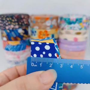 Dây Viền Vải Tuýt Cotton 100% 2.5cm Họa Tiết Chấm Bi Kẻ Sọc Dùng Cho Thủ Công May Quần Áo Đồ Chơi Quần Áo Búp Bê