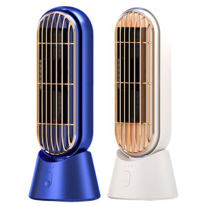 【New Arrival】 Household Small Air Cooler USB Rechargeable 90 Rotating Desktop Tower Fan Stand Mini USB Fan Portable Desktop Air Cooler