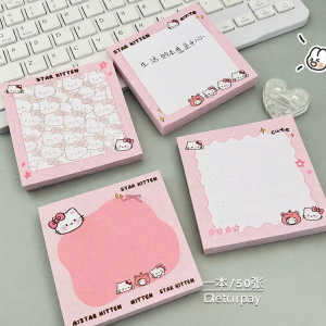 QITAOBAQI | Original Cute Cat Stickers Reusable Notes