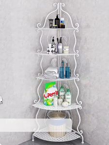 Kitchen Rack Foldable Storage Rack Iron bathroom Rack Shelf Organizer Antirust Standing Book Shelf rak kayu bertingkat