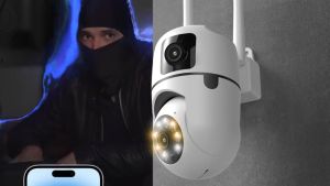 กล้องวงจรปิด360 wifi cctv camera security ip 8MP ไร้สาย UHD 2 เลนส์ 2 หน้าจอ ภาพชัด ภาพสีกลางคืน Outdoor กล้องวงจรปิดดูผ่านมือถือ