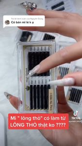 Mi Lông Thỏ Mix Size Siêu MềmSiêu MịnHộp Lông Thỏ Mix Size 8-13mm Mi Thỏ Nối CLASSICThiết KếChập Sợi Volume_1 Khay Mi Thỏ Mix Size Cong CCCDJ _ Phụ Liệu Mi ACB Phát