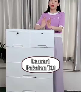 【HOMEC】52 CM Lemari pakaian plastik/Laci Plastik/Kabinet Drawer Storage Cabinet Ukuran Jumbo 7 Tingkat Termurah