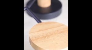 LED Chandelier Nordic Modern Wood Tri Color Ceiling Light Minimalist Semi Flush Mount Ceiling Lamp for Living Bedroom Dining Room