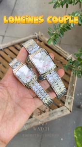 Đồng hồ nam nữ ANBSHOP VINTAGE TANK LOGI mặt chữ nhật dây thép kính sapphire size 28mm 36mm