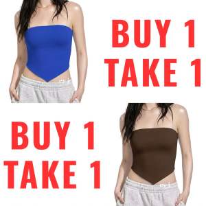 2PCS BUY 1 TAKE 1 Cari Tube Top Pointed Hem Stretch Double Lined Top Full Length Womenswear Basic Slim-Fitting Cotton Spandex