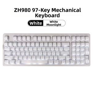 ZUOHE | Gaming and Office Mechanical Keyboard with Angular Light Transmission 97 Keys