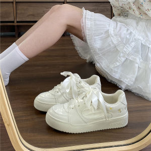 New Chinese Style Original Breathable Thick Bottom Womens Board Shoes Spring 2025 Fashionable Versatile White Sneakers