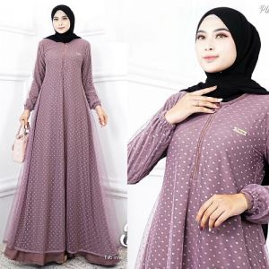 GAMIS TILE WANITA BELLA MAXI SHAKILA MIX TILE BUSUI LD 110 CM OUTER + INNER Setelan Dress Kekinian