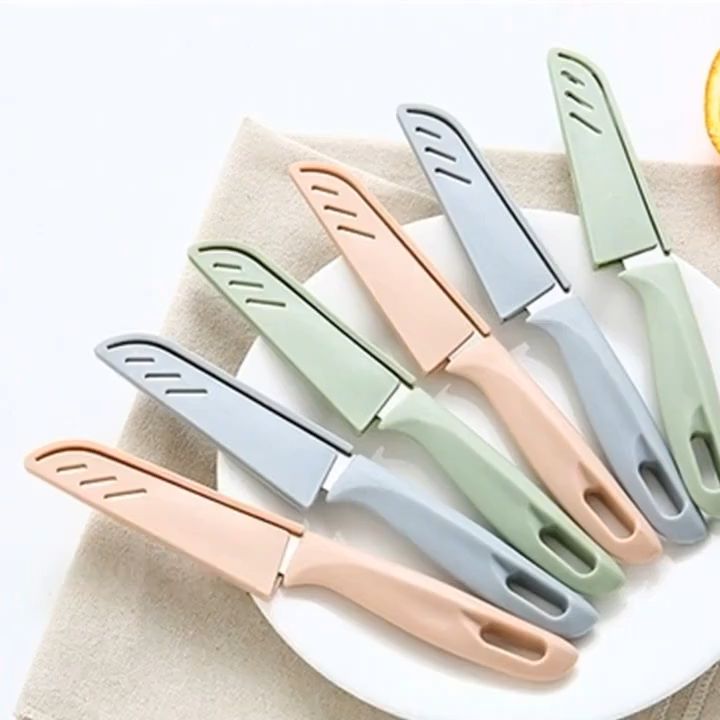 Dao gọt hoa quả có nắp an toàn dao gọt trái cây chất liệu thép không gỉ