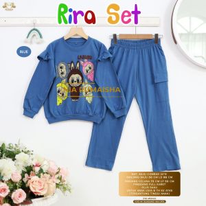 NEW SET RIRA #1 #2 BY NIA RUMAISHA // BAHAN KATUN COMBAD // OOTD ANAK MOTIF LABUBU