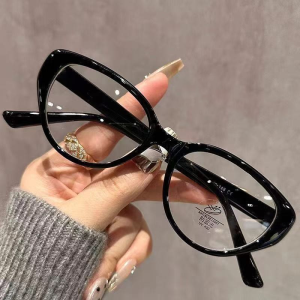 Women Retro Cat Eye Anti Blue Light Reading Glasses +100 To +400 Diopters No Decor Presbyopic Eyewear Office Daily Eyeglasses