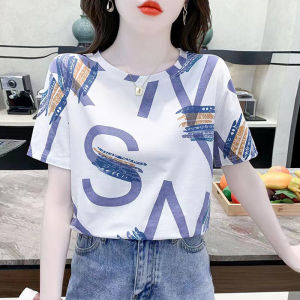 Summer Loose Fit Pure Cotton Short Sleeve T-Shirt Womens Half Sleeve Base Shirt White Underwear Top Casual Classic Style