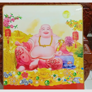 Lịch 2026 - Lịch tráng gương kích thước 34 x 60cm có Lốc 14.5x20.5cm - Di Lặc (D3)