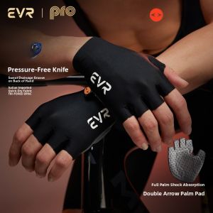 evr | EVR-Palm Double Arrowhead Cycling Gloves Short Finger Mens Mountain Road Bicycle All-Terrain Sports Shock Absorption Gloves