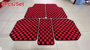 Perodua Myvi (2018-2025) Premium Checkmate Dadu Dice Carpet Floor Mats - Non-Slip Durable Interior Car Mat Set
