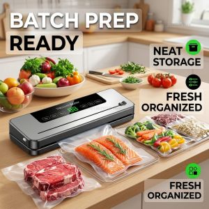 Electric Vacuum Sealer Built-in Cutter Kitchen Food Storage Seal Touch Button Dry/Wet Food Sealing Vacuum packaging machine