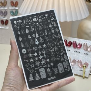 Nail Stamping Plate Halloween elements Christmas elements snowflakes patterns Stamp Template Plate Stencil DIY Nail Tools