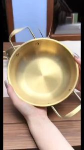 1Pc Durable Stainless Steel Seafood Pot for Induction Cooker Gas Stove Kitchen Cooking Paella Pan Picnic Snack Plates Cookware