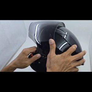 Visor Kaca Helm Force X1 JPR RR15 Warna Riben Smoke Dan Rachet